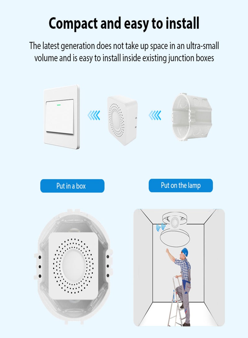 TUYA 2-Way WiFi Switch Relay Module 16A Wireless On/Off Device Dual Control Light Switch Remote Control Tuya APP Device Sharing Voice Control Smart Circuit Breaker Countdown/Timing Function Group Control - Image 4
