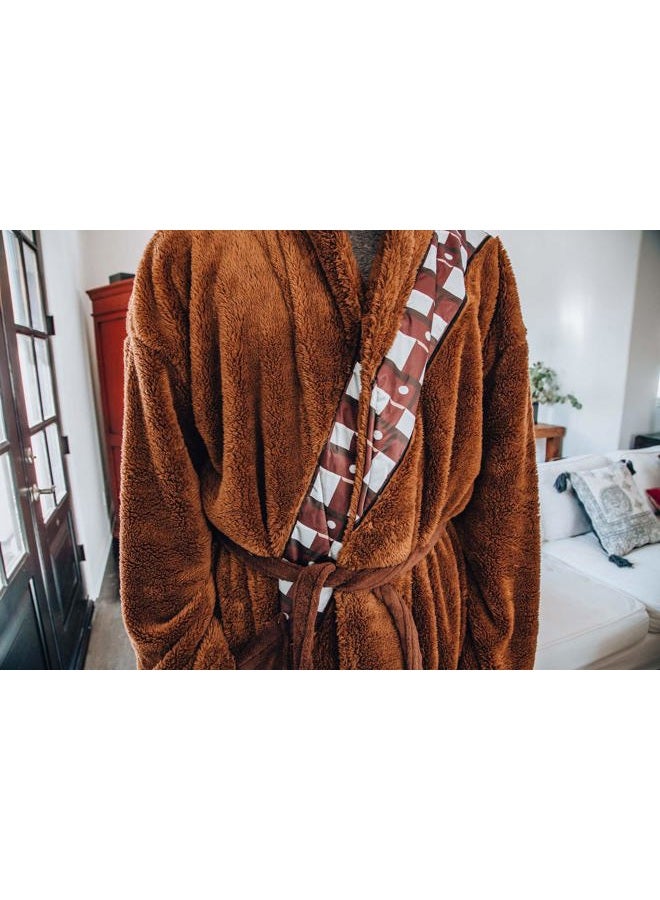 STAR WARS Chewbacca Hooded Bathrobe For Adults | Big And Tall XXL - Image 4