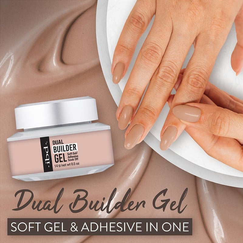 Ibd Dual Builder Gel - Barely Nude - Soft Gel and Bonding Gel for Long Lasting Nail Extensions - Easy Removable - UV/LED Curing - 14g - Image 3
