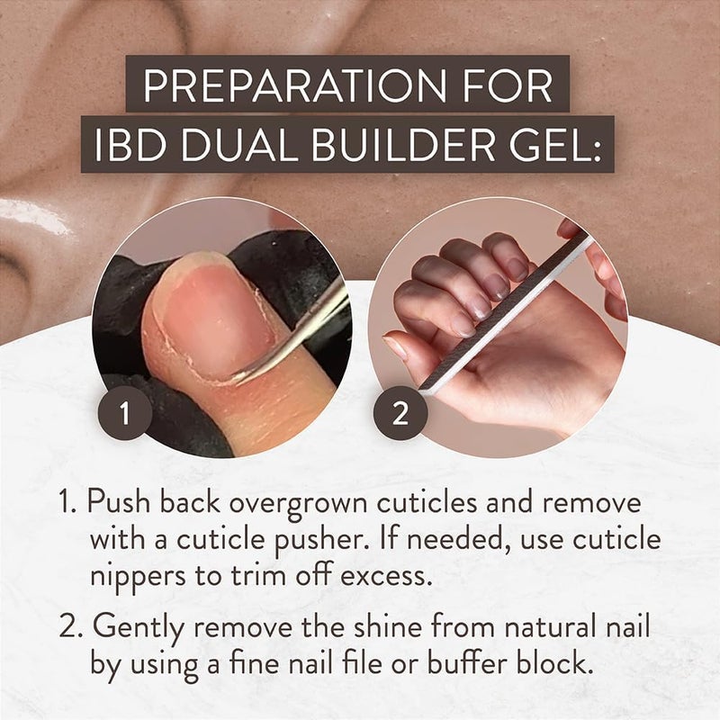 Ibd Dual Builder Gel - Barely Nude - Soft Gel and Bonding Gel for Long Lasting Nail Extensions - Easy Removable - UV/LED Curing - 14g - Image 5