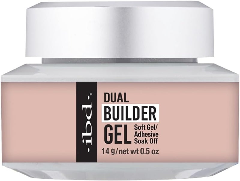 Ibd Dual Builder Gel - Barely Nude - Soft Gel and Bonding Gel for Long Lasting Nail Extensions - Easy Removable - UV/LED Curing - 14g - Image 1