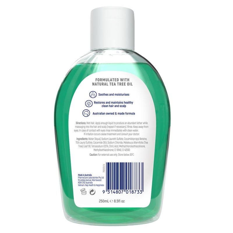 Redwin Tea Tree Shampoo 250ml Hair revitaliser for healthy looking hair for sensitive skin import from Australia - Image 3