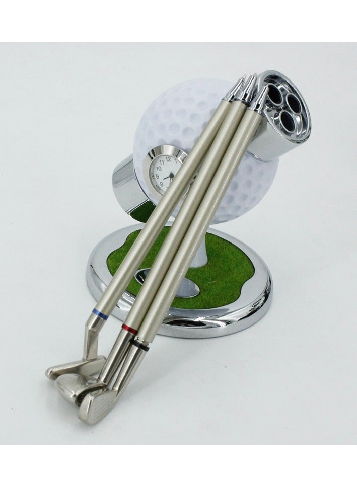 عام حامل أقلام على شكل ساعة جولف بتصيم كرة واقعي، يجمع بين الوظيفة التزيينية والعملية. - Image 3