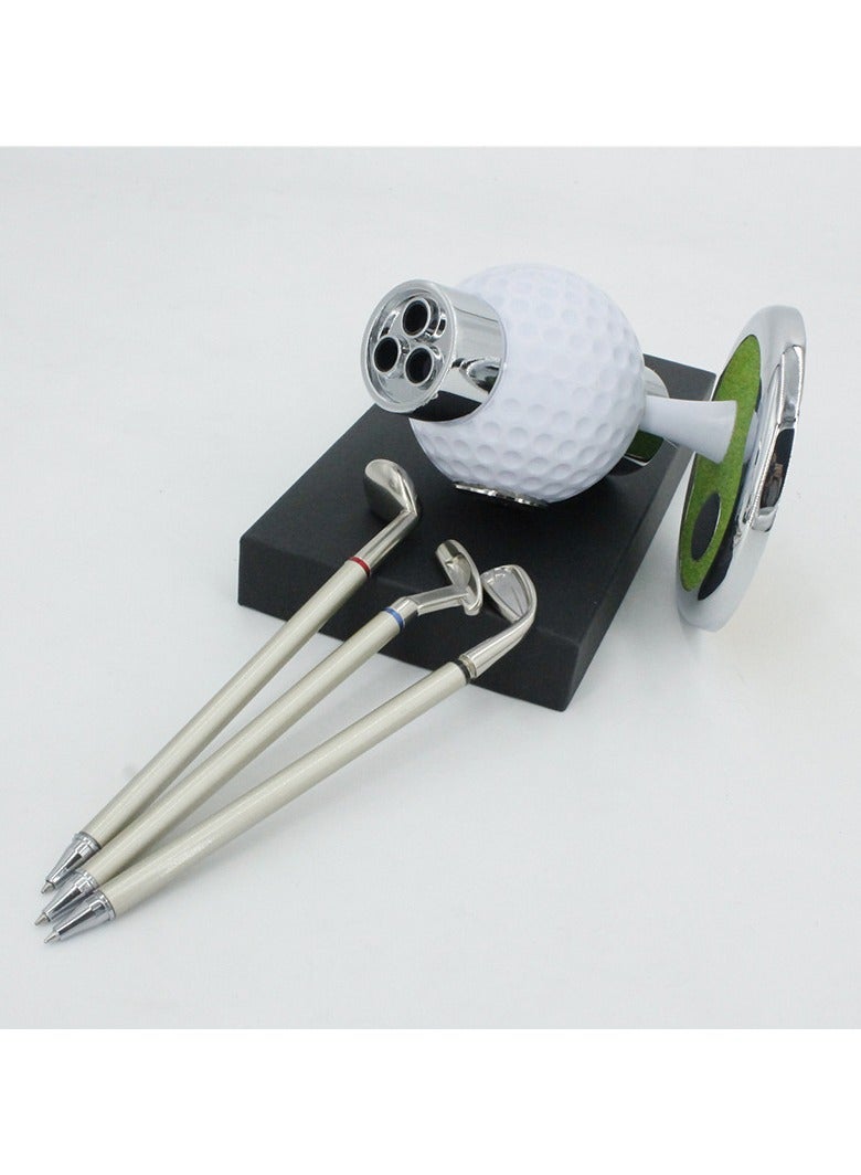 عام حامل أقلام على شكل ساعة جولف بتصيم كرة واقعي، يجمع بين الوظيفة التزيينية والعملية. - Image 4