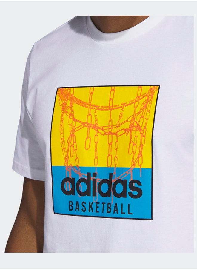 adidas Originals - Chain Net Basketball Graphic T-Shirt - Image 1