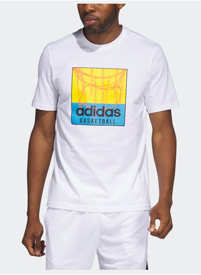adidas Originals - Chain Net Basketball Graphic T-Shirt - Image 1
