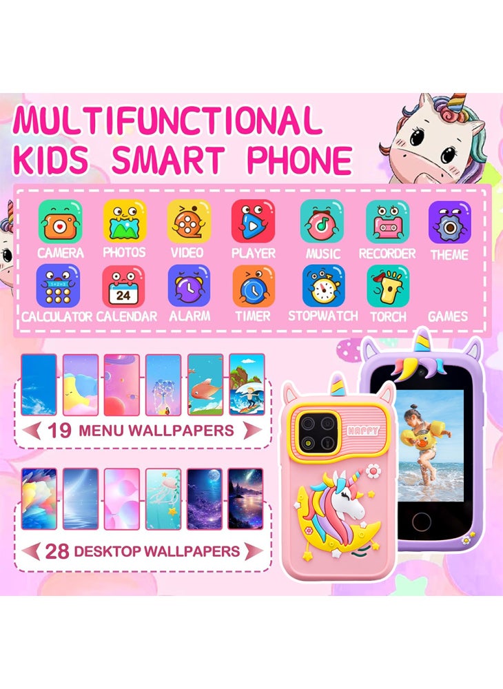 Generic Z10 X Type 2.8 Inch Touch Screen Kids Toy Phone Camera Dual Lens Video Recorder with Flash - Pink - Image 4