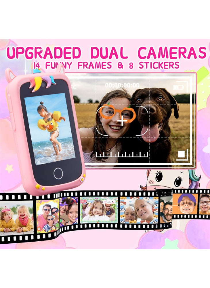 Generic Z10 X Type 2.8 Inch Touch Screen Kids Toy Phone Camera Dual Lens Video Recorder with Flash - Pink - Image 5