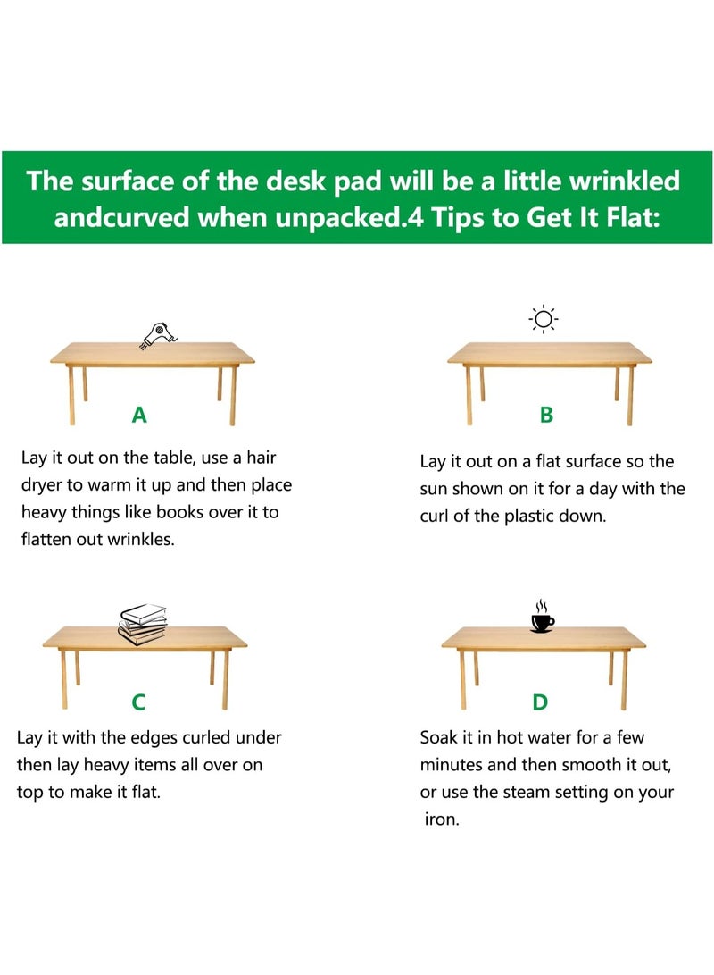 XiuWoo Clear Plastic Dining Room Table Protector Tablecloth Desk Pad Mat Wooden Furniture Coffee Glass End Bed Sofa Side Bar Bistro Dinner Table Cloth Top Protection Cover Waterproof PVC - Image 2