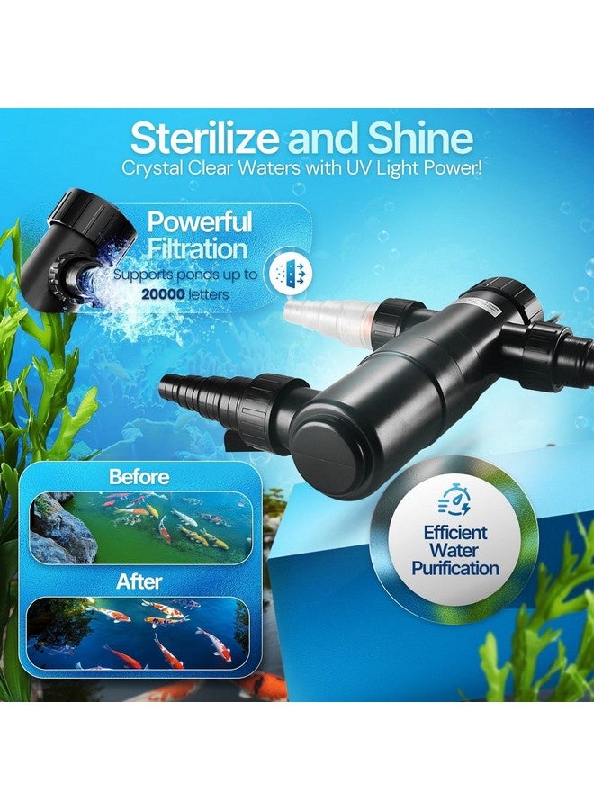 Flexzion UV Light - 18W Medium Pond Clarifier, 5283 Gal Capacity, Clears Water in Days (CUV-118) - Image 2