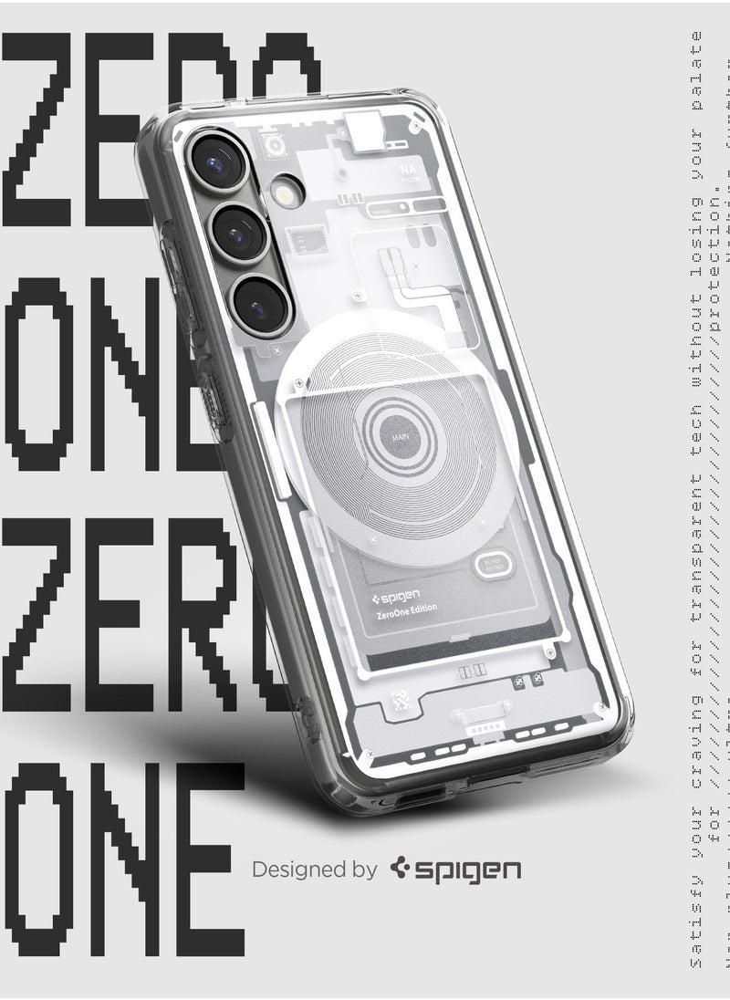 Spigen Ultra Hybrid MagFit for Samsung Galaxy S25 Case Cover with MagSafe (2025) - Zero One White  - Image 3