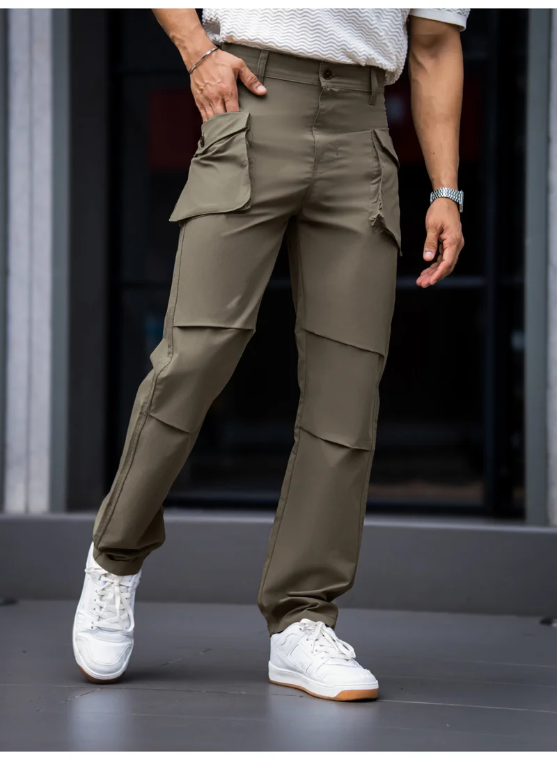 مانياك مانياك سنيكرز رجالي رمادي فاتح جيوب سفلية