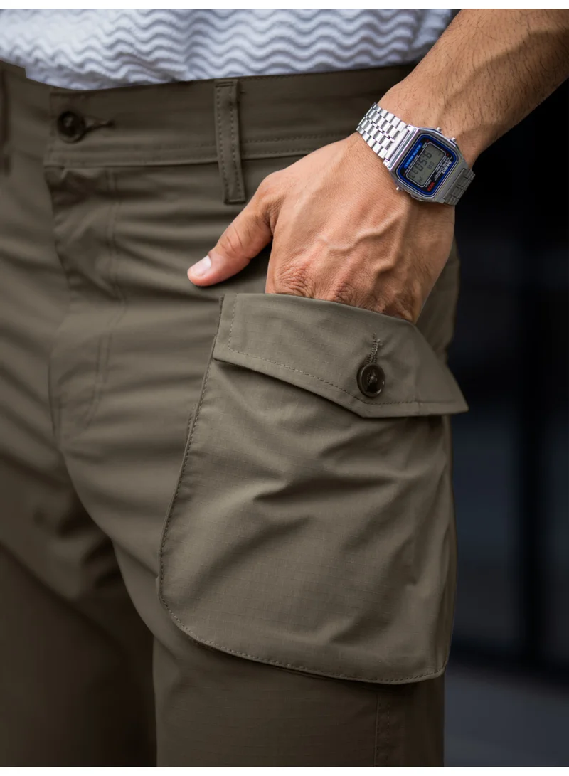 مانياك مانياك سنيكرز رجالي رمادي فاتح جيوب سفلية