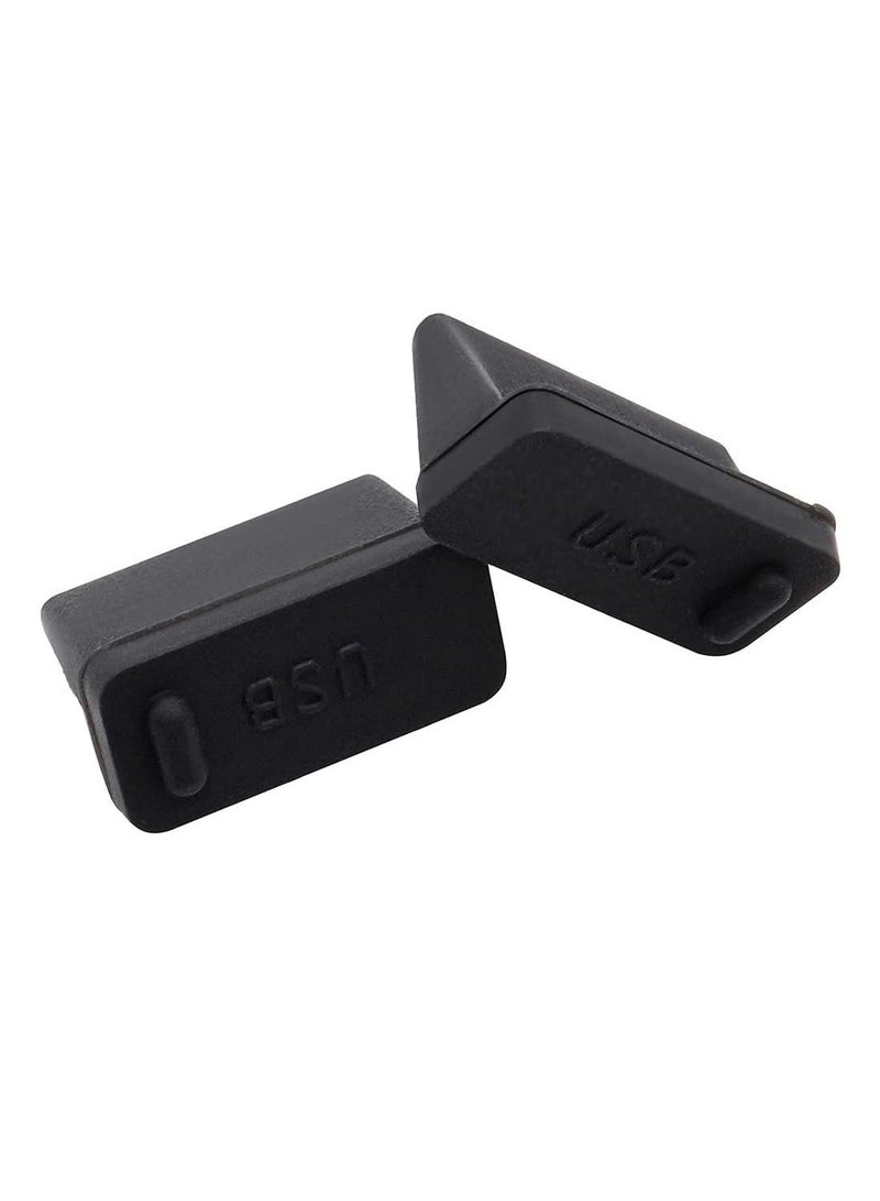 DKURVE® USB Dust Cover Type A Port Covers Caps Black Soft Silicone (Pack of 12) - Image 4