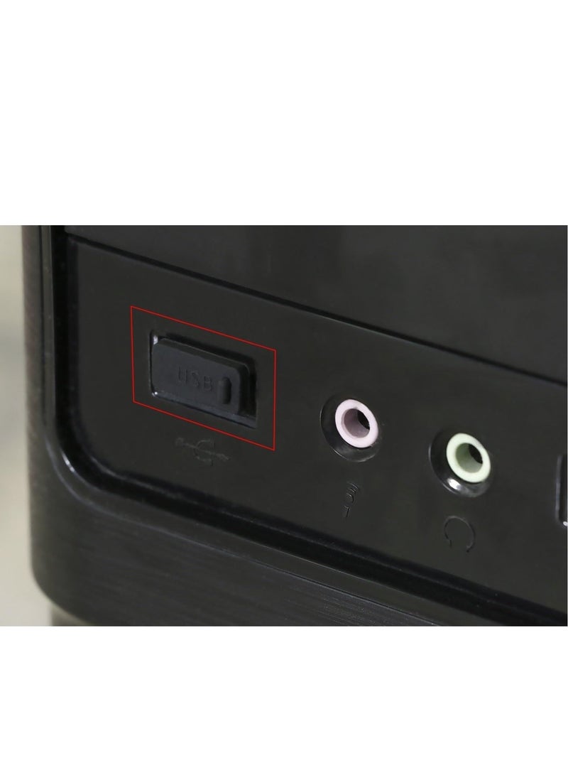 DKURVE® USB Dust Cover Type A Port Covers Caps Black Soft Silicone (Pack of 12) - Image 5