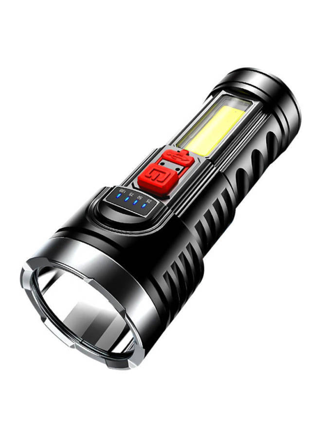 Loquat ABS Flashlight 822 Multi-function COB Power Display USB Rechargeable Home Outdoor Lighting Flashlight-Color:822 Red Switch (800mAh) - Image 1