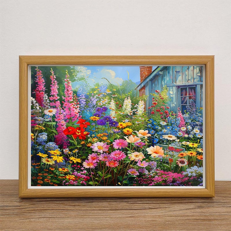 Meothan Flowers Diamond Painting Kits for Adults, Wild Flowers Diamond Art Kits Full Drill Diamond Gem Art Painting Kits for Gift Wall Decor 12x16 inch - Image 4
