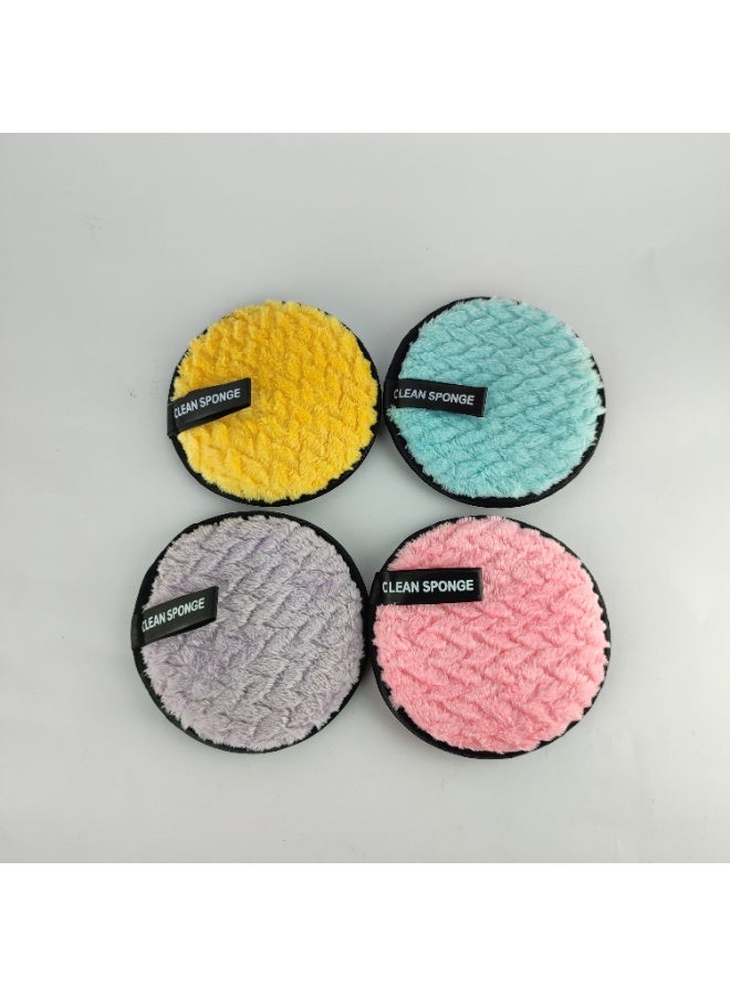 عرض 4 قطع إسفنجة إزالة الميك أب ميكروفايبر ناعمة وعالية الجودة - Image 1
