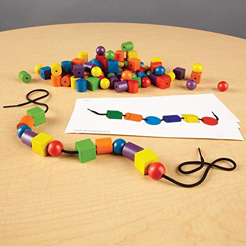 Learning Resources Beads and Patterns Card Set,130 Pieces Ages 3+, Lacing Beads,Back to School Supplies,Teacher Supplies for Classroom - Image 5