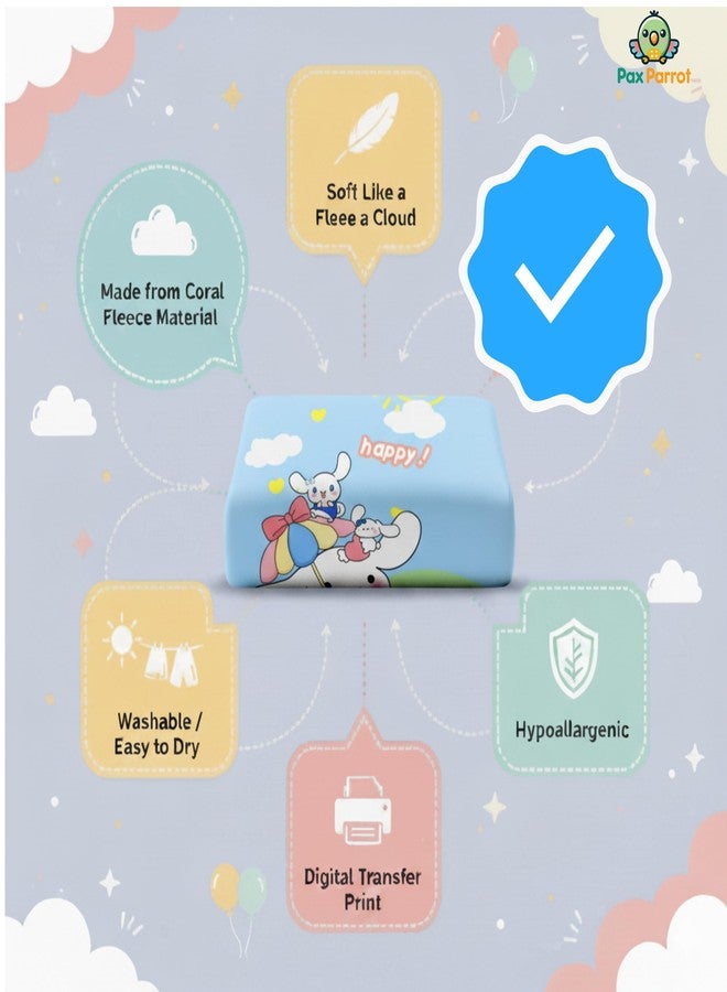 PAX PARROT بطانية أطفال فائقة النعومة برسومات كرتونية من PAX PARROT مقاس 100 × 150 سم - فلانيل خفيف الوزن ومريح للأطفال الصغار (من 0 إلى 5 سنوات) مع ملصقات لأربع شخصيات، بطانية مناسبة لجميع الفصول ولطيفة على البشرة للأولاد والبنات (أخضر 2) - Image 2