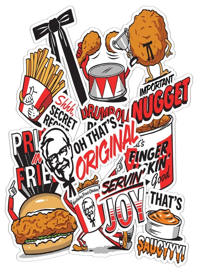 Desert Cactus ملصق كاكتوس الصحراء KFC ملصق دجاج كنتاكي ملصقات فينيل لابتوب زجاجة ماء سيارة دفتر قصاصات T2 (النوع 2-1) - Image 1