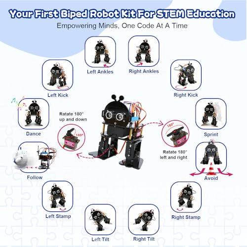 ACEBOTT Robotics for Kids Ages 1216Bionic Biped Robot Kit for Arduino ESP32 STEM Science Kits Cool Engineering Building Toys Science Coding Kit for 12 Boys Girls Teens and Adults Unique Gifts - Image 5