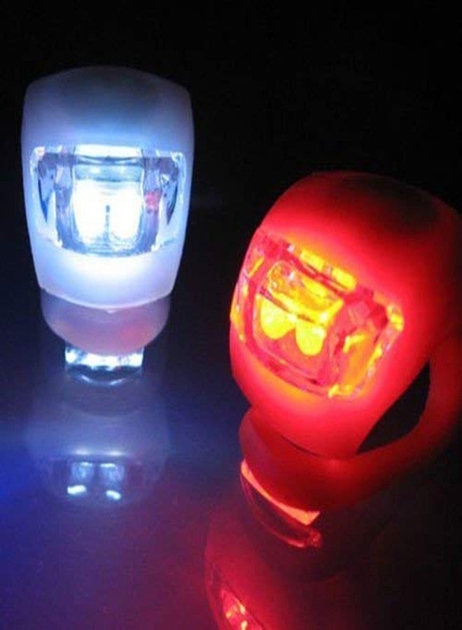 ضوء تحذيري LED للدراجات من شرينيك، أمامي أبيض + خلفي أحمر، فائق السطوع، هيكل سيليكون مرن - Image 3