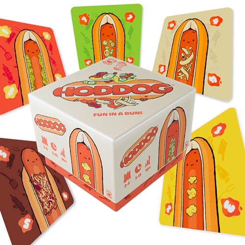 Joking Hazard Hoddog Card Game 82 Cards for Kids Adults Race to Build The Longest Hoddog with Fun Strategy Includes Ketchup Splat Cards Rulebook - Image 1