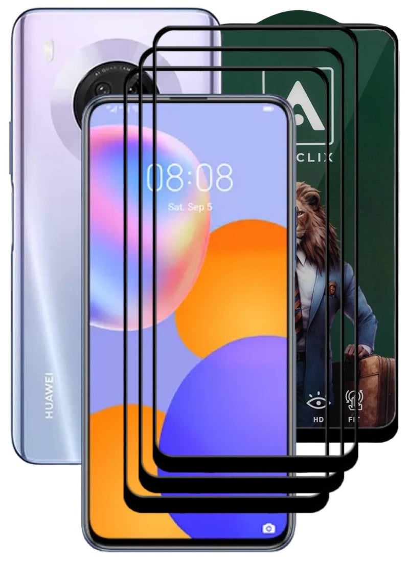 ACLIX 3 Pieces Antistatic ESD Dustproof Premium Quality High Definition Tempered Glass Screen Protector Designed For Huawei Y9a - Image 1