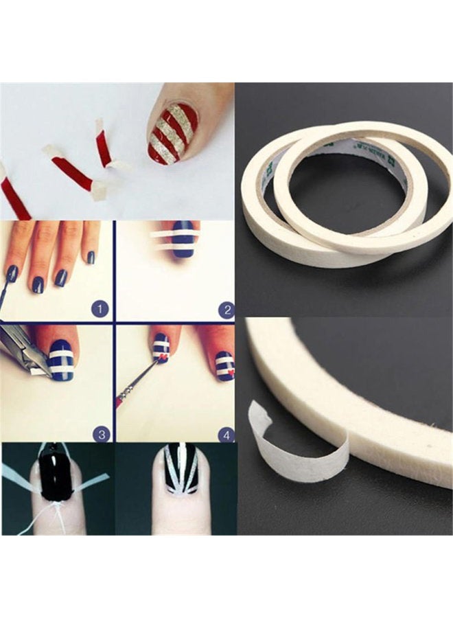 Yueton Pack of 6 Soft Manicure Nail Art Tips Guide Tapes Striping Line Sticker Decor Tool - Image 5