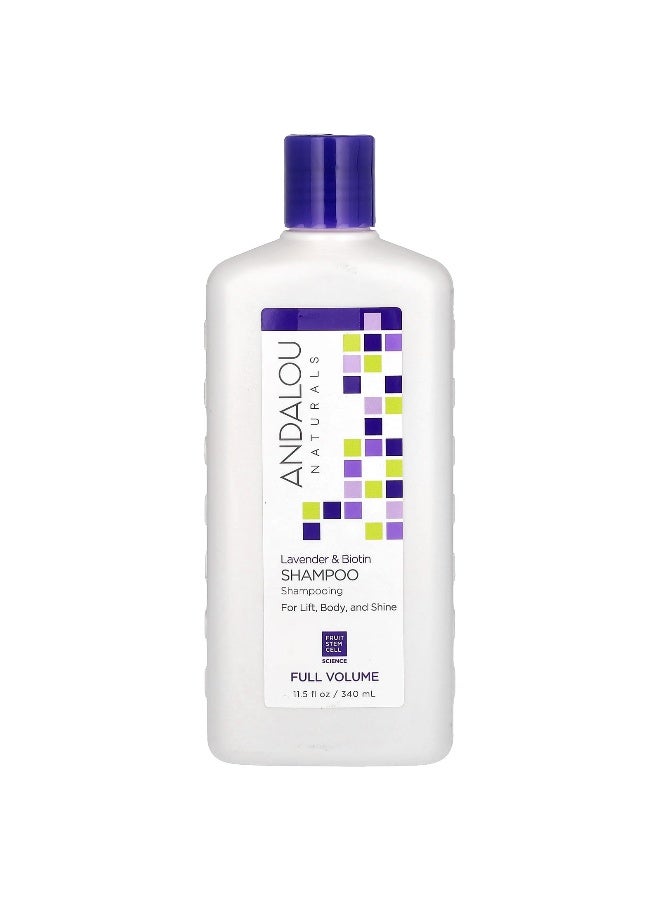 Andalou Naturals Andalou Naturals, Shampoo, Full Volume, Lavender & Biotin, 11.5 fl oz (340 ml) - Image 1