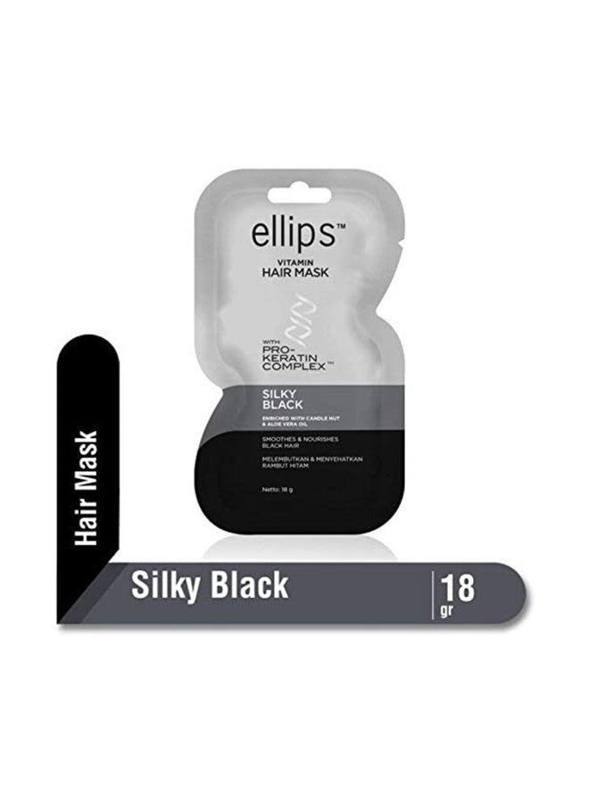Ellips Hair Mask Silky Black 18g (Pack of 4) - Image 2