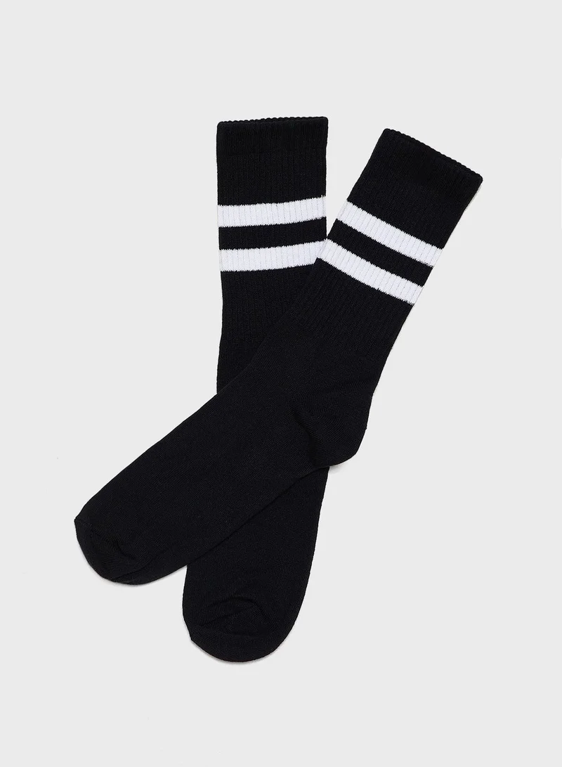 NEW LOOK Striped Sports Socks