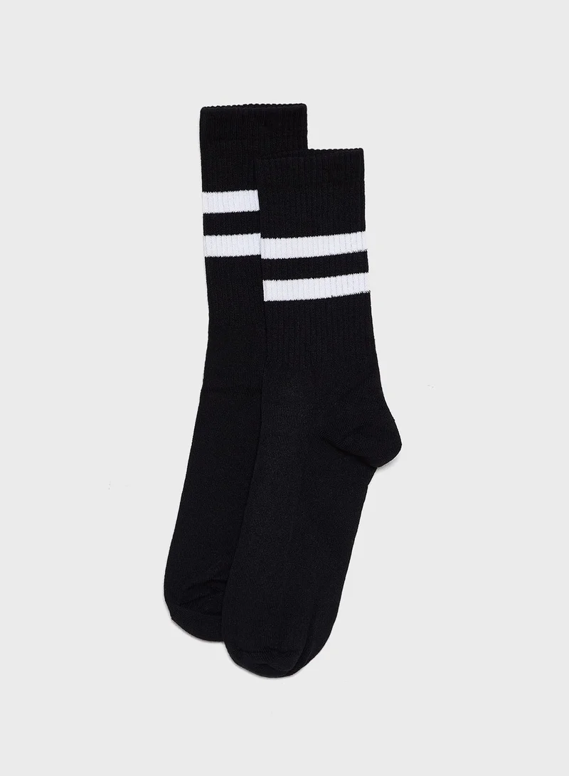 NEW LOOK Striped Sports Socks