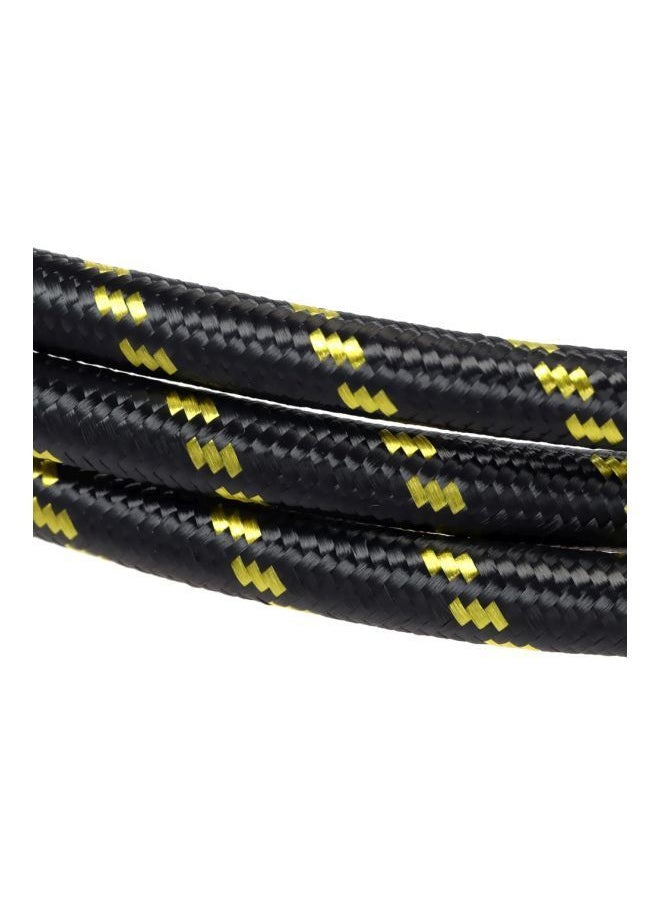 NIBEMINENT - Professional Nylon Braided Airbrush Hose Black/Yellow/Silver - Image 1