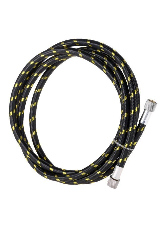 NIBEMINENT - Professional Nylon Braided Airbrush Hose Black/Yellow/Silver - Image 1