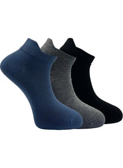 Buluş Organic 3-pack Black, Navy Blue, Anthracite - Special Heel Technology Viscose Men's Ankle Socks  - Image 2