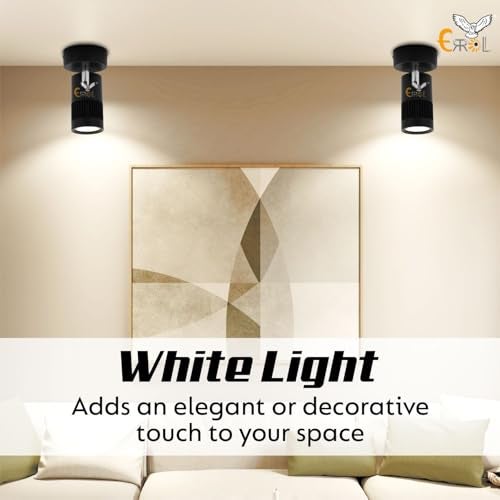 Errol Black spot Lights 9 watt Aluminium, Adjustable Head Focus Light for Wall | spot Lights for Home Ceiling | spot Light (White) - Image 3