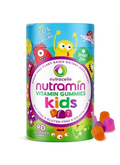 NUTRAMIN Sugar-Free, Allergen-Free & Vegan Gummy Multivitamins for Kids - Great Tasting Gummies Your Kids Will Love - 90 Count Bottle