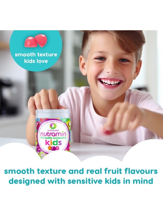 Nutracelle - NUTRAMIN Sugar-Free, Allergen-Free & Vegan Gummy Multivitamins for Kids - Great Tasting Gummies Your Kids Will Love - 90 Count Bottle - Image 1