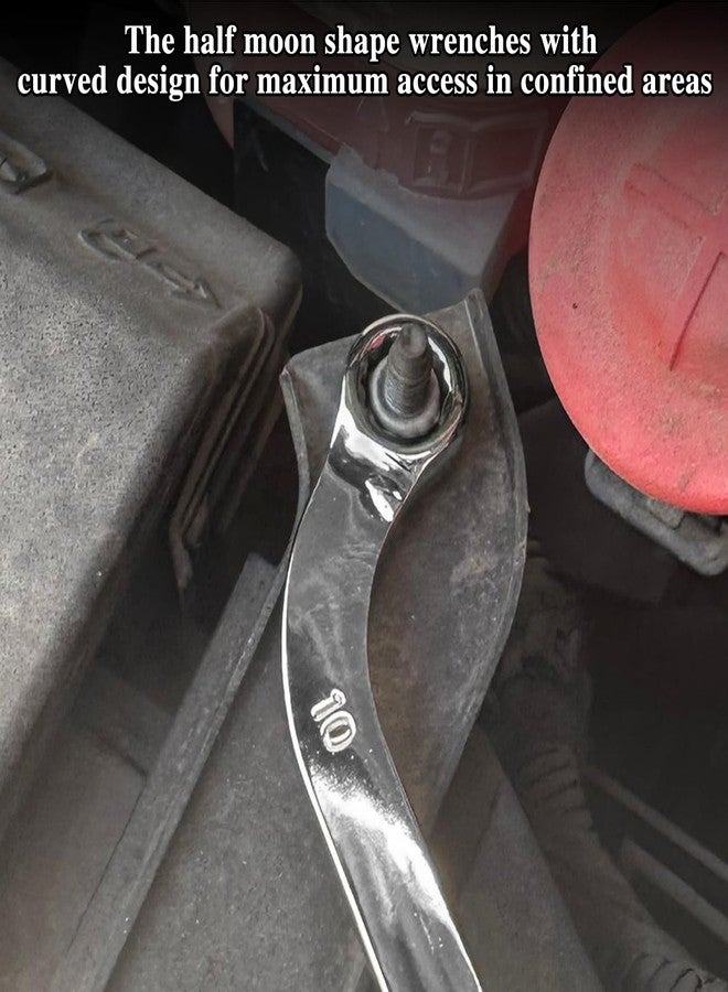 مجموعة مفاتيح ربط نصف قمرية مترية من ليونتول، 5 قطع، من 8 مم إلى 22 مم، مجموعة مفاتيح ربط عوائق بطرف صندوقي مع حقيبة تخزين - Image 2