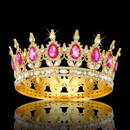 YOUlDIANZI Queen Golden Rose Rhinestone Tiaras for Women - Costume Party Hair Accessories Princess Birthday Tiara Crystal Bridal Crown - Image 4