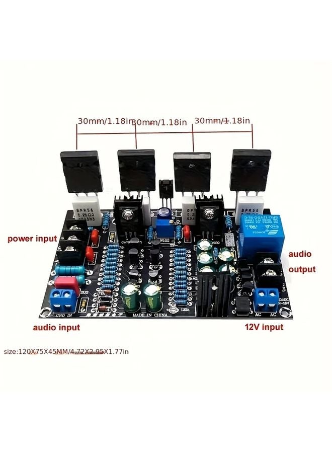 200W Mono 5200 1943 Tube High Power Amplifier Board With Speaker Protect Relay 1pc - Image 4