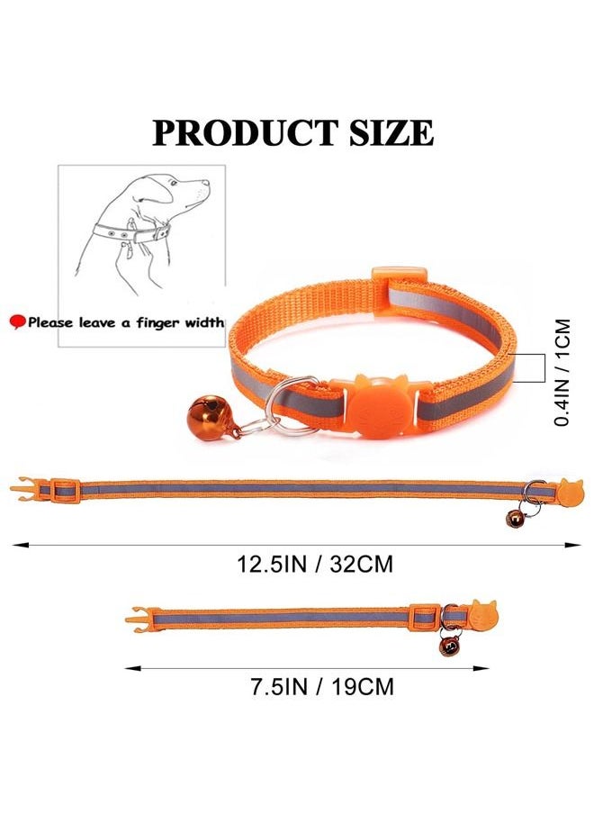 Neostyle NeoStyle 6 Pcs Cat Collars,Breakaway Kitten Collar with Reflective Nylon Strip and Bell  - Image 2