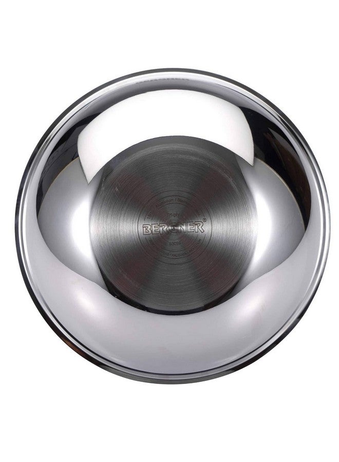 Bergner Argent TriPly Stainless Steel 20 cm Tasra with Stainless Steel Lid, 1.5 LTR Tasla with Lid, Food Safe, Flared Rim, Durable, Dishwasher Safe, Induction Bottom and Gas Ready - Image 2