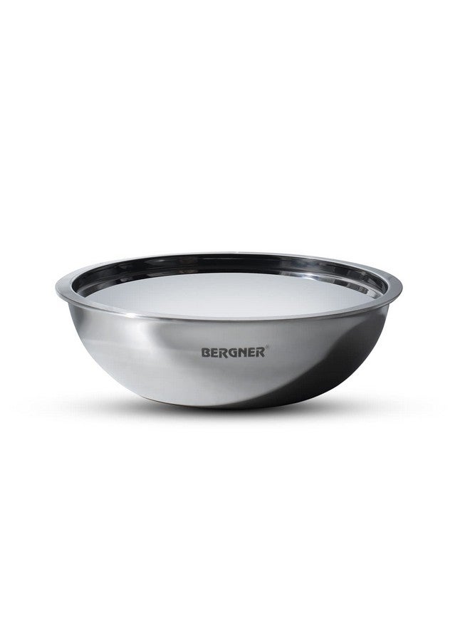 Bergner Argent TriPly Stainless Steel 20 cm Tasra with Stainless Steel Lid, 1.5 LTR Tasla with Lid, Food Safe, Flared Rim, Durable, Dishwasher Safe, Induction Bottom and Gas Ready - Image 1