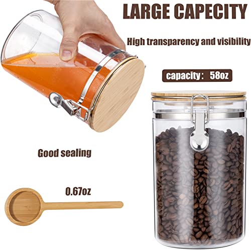 Yangbaga Coffee Container for Ground Coffee,2×58OZ Storage Containers with Shelf & Scoop,Plastics Airtight Coffee Canisters for Ground Coffee Bean,Food Storage Jars for Kitchen,Nuts,Tea,Sugar - Image 2
