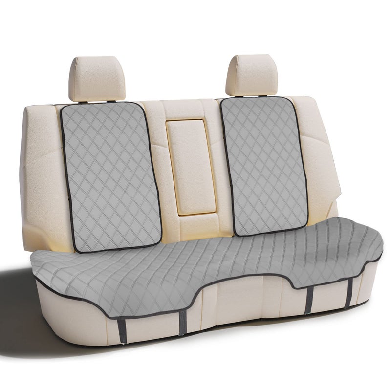 FH Group Neosupreme Automotive Seat Cushions  Universal Fit Rear Car Seat Cushion With NonSlip Silicone Backing for SUV Sedan Van  Gray
