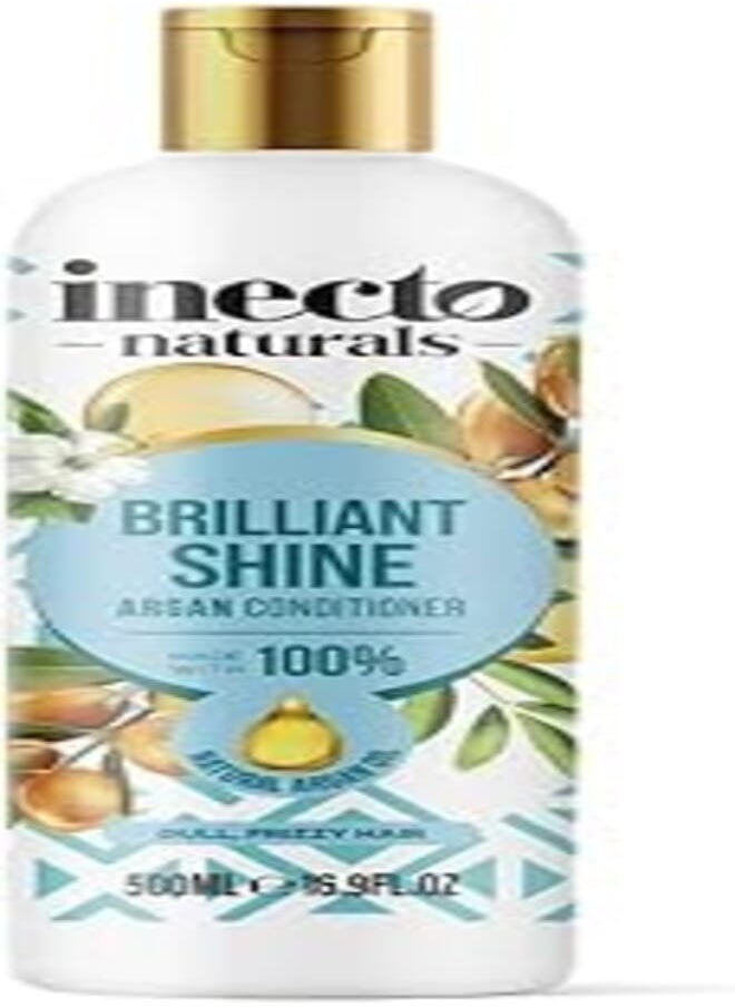 Inecto - Inecto Natural Argan Shine Conditioner 500ml, Rich & Nourishing Pure Argan Oil for Beautiful Healthy Shine, for Dull Damaged Hair - Image 1