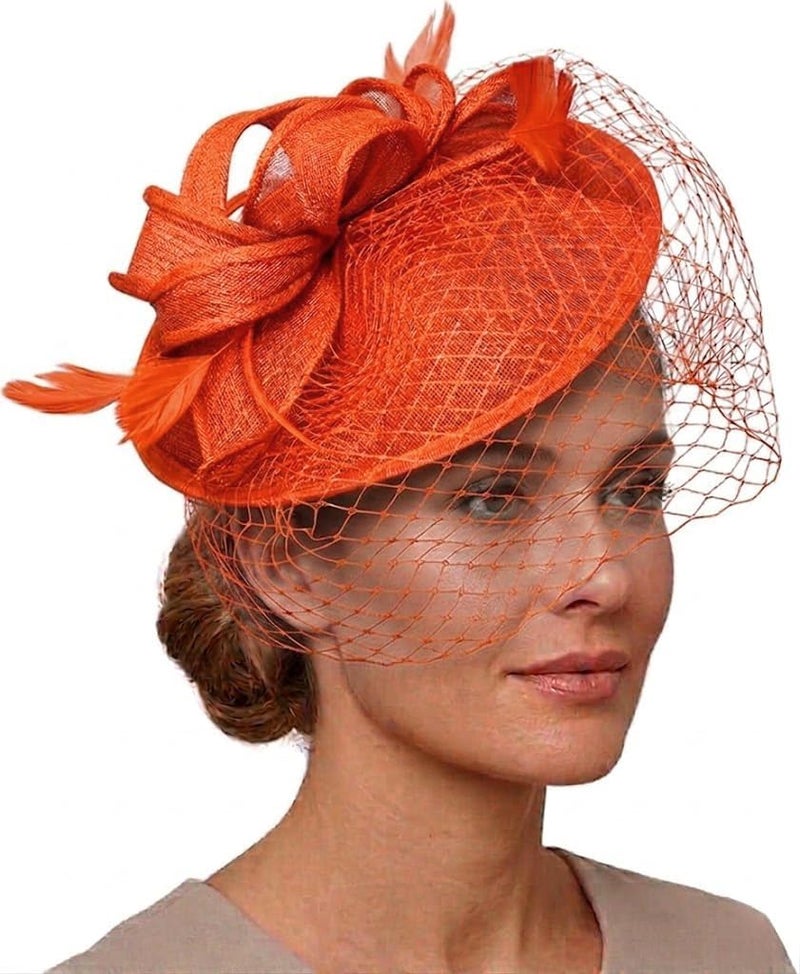 Saucer Sinamay Headband Fascinator Wedding Ascot Hat Hatinator Birdcage Veil